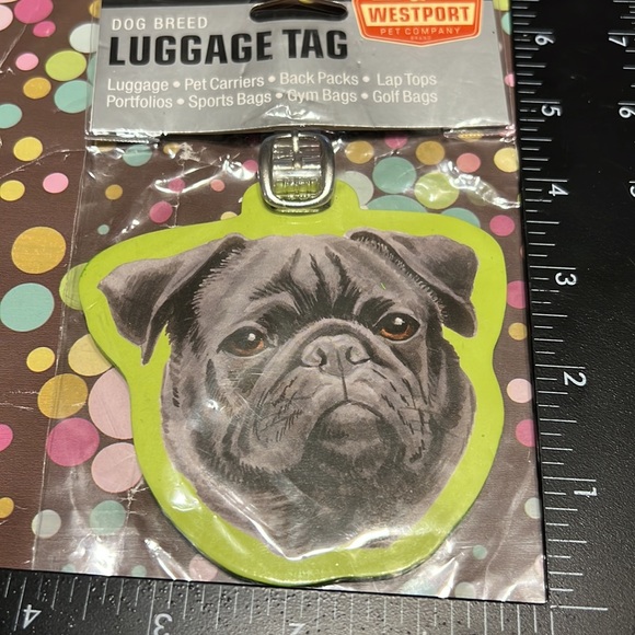 New Black Pug Westport Pet Company Dog Breed Luggage Tag Back Pack Pet Carrier - Picture 4 of 4